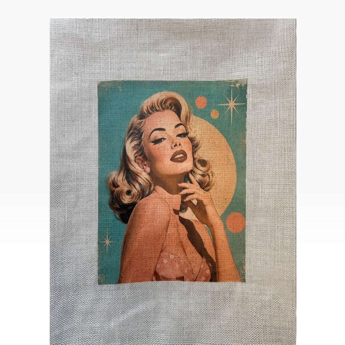 Meikkipussi Vintage -Lahja ja Sisustus Juuttisäkki
